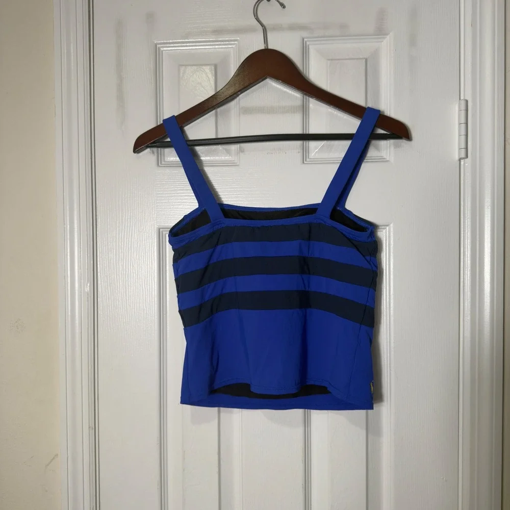 Ralph Lauren Sport Water‎ Water Everywhere Tankini Top Size 10 Blue Black NWT